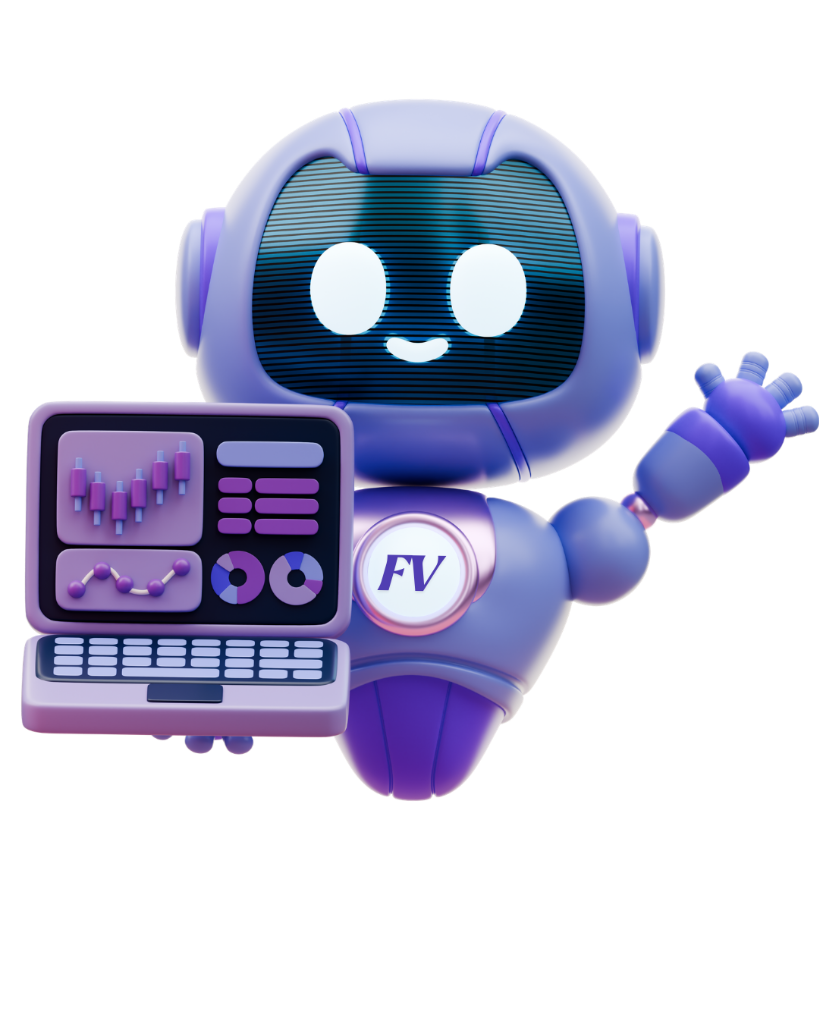 Robô FV exibindo dashboard